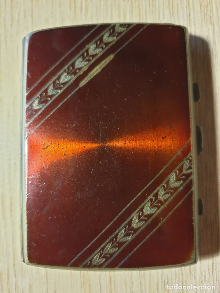Antig&uuml;edades: ANTIGUA POLVERA DE METAL ESMALTADA - Foto 1