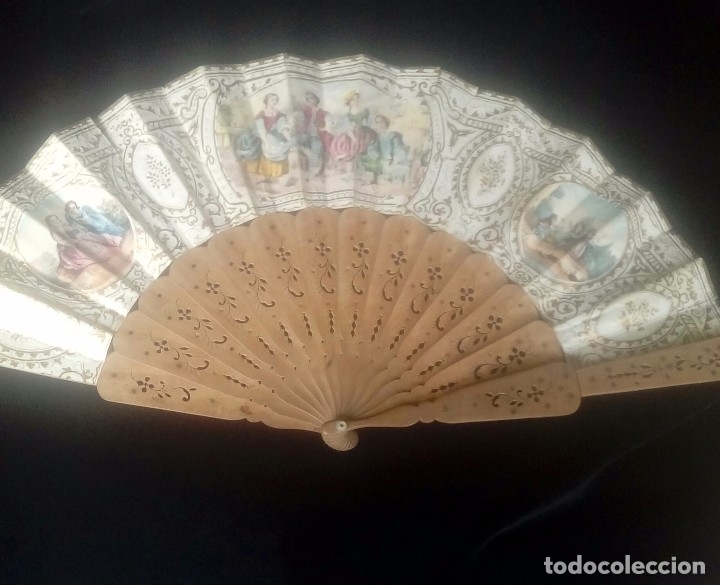 Antig&uuml;edades: Abanico isabelino S.XIX - Foto 1