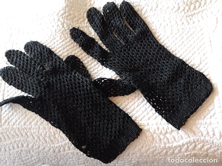 Antig&uuml;edades: Guantes ganchillo - Foto 2