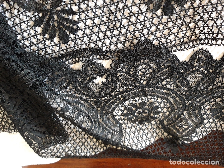 Antig&uuml;edades: Encaje guipur negro - Foto 12