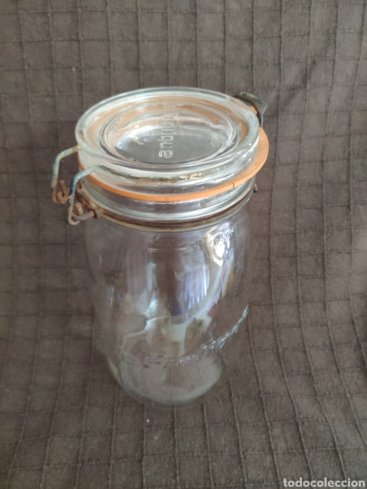 antiguo bote vidrio cristal cocina 1 1/2 le pra - Compra venta en  todocoleccion
