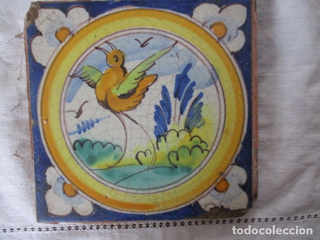 Antig&uuml;edades: Azulejo pintado Ramos Rejano - Foto 1