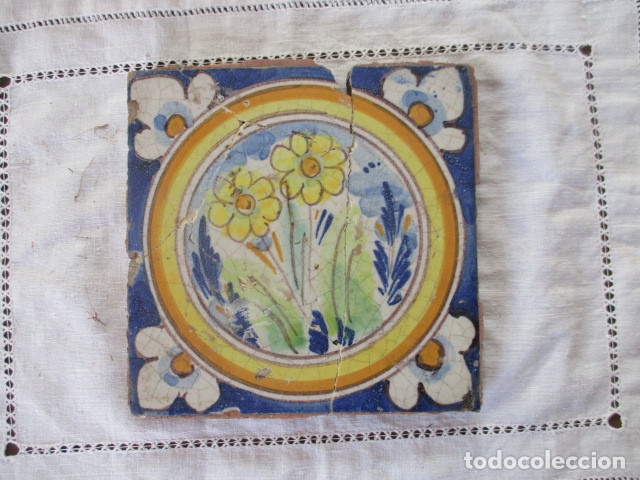 Antig&uuml;edades: azulejo Ramos Rejano pintado - Foto 1