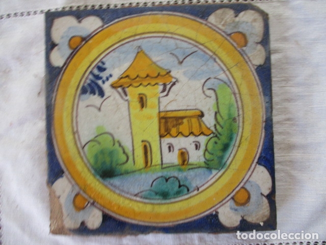 Antig&uuml;edades: azulejo Ramos Rejano pintado - Foto 1