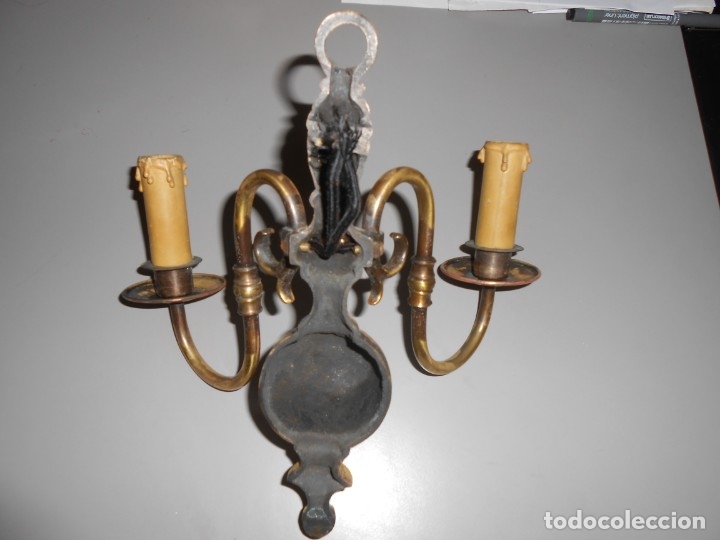 Antig&uuml;edades: APLIQUE   DE   BRONCE  -a&ntilde;o 1925- - Foto 2