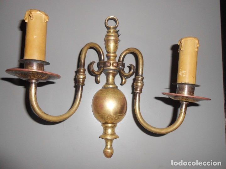Antig&uuml;edades: APLIQUE   DE   BRONCE  -a&ntilde;o 1925- - Foto 3