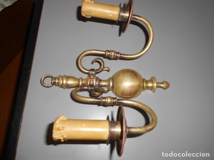 Antig&uuml;edades: APLIQUE   DE   BRONCE  -a&ntilde;o 1925- - Foto 5