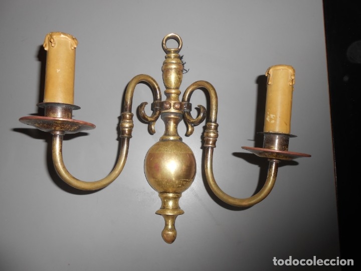 Antig&uuml;edades: APLIQUE   DE   BRONCE  -a&ntilde;o 1925- - Foto 1