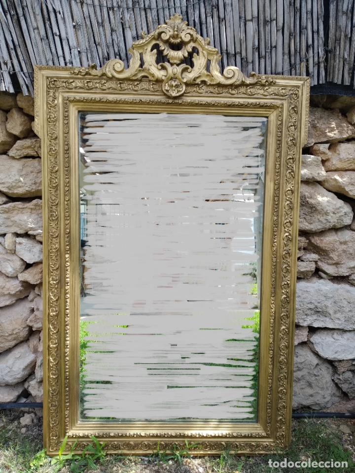 Antig&uuml;edades: Gran espejo dorado. - Foto 1