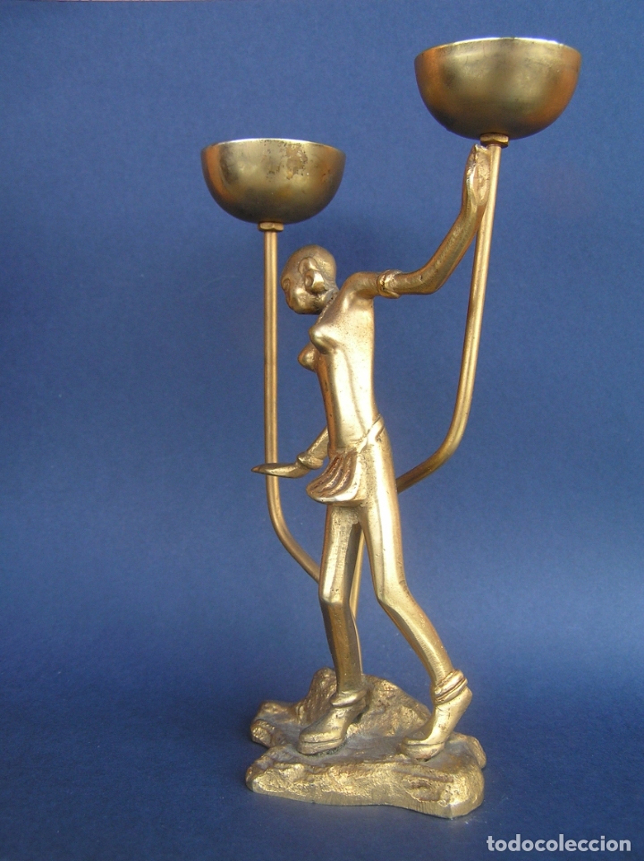 Antig&uuml;edades: CANDELABRO ART-D&Eacute;CO. 15,5 cm. - Foto 7