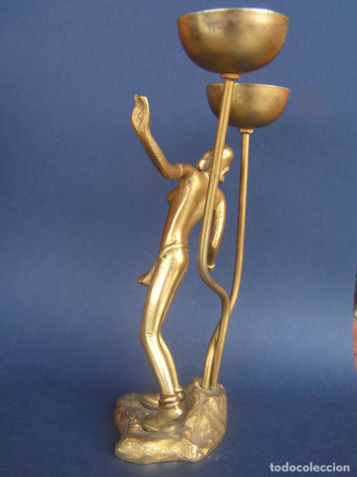 Antig&uuml;edades: CANDELABRO ART-D&Eacute;CO. 15,5 cm. - Foto 8