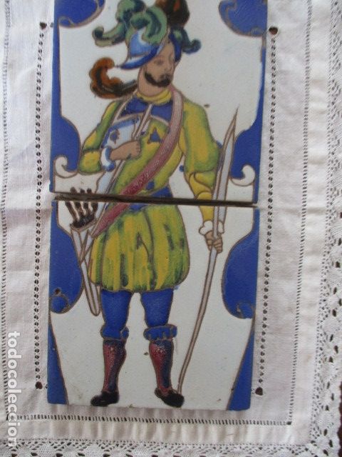 Antig&uuml;edades: Pareja de azulejos cuerda seca laffitte - Foto 1