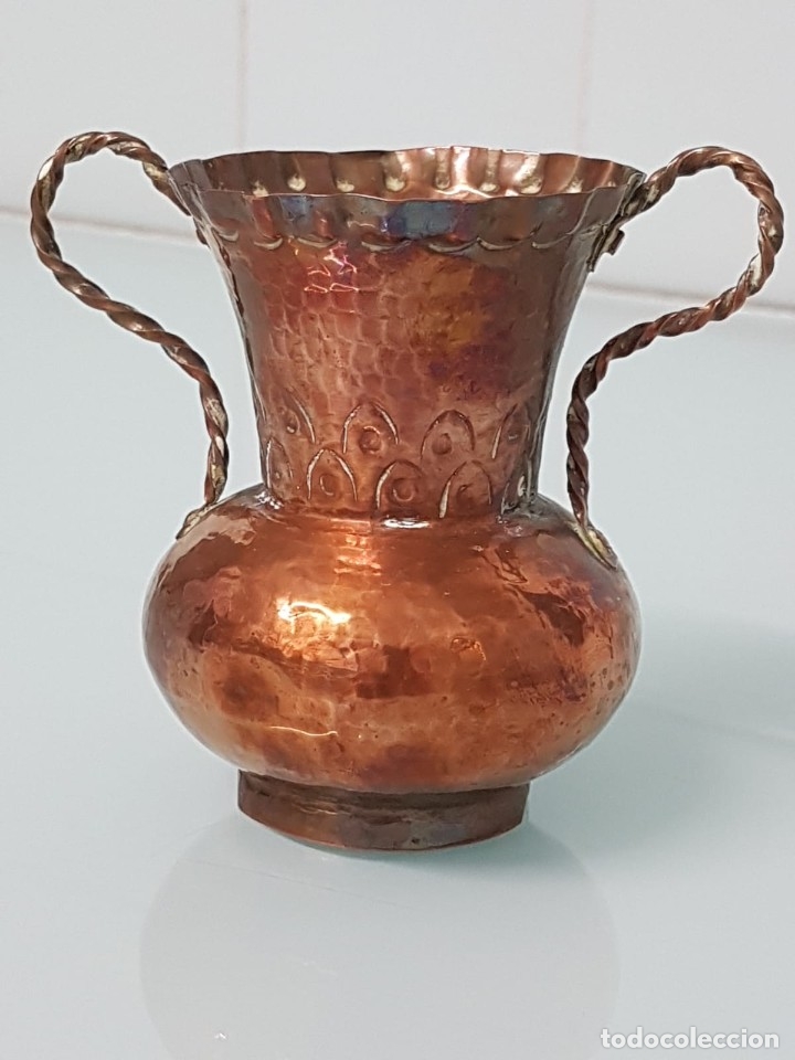 Antig&uuml;edades: PEQUE&Ntilde;O JARR&Oacute;N DE COBRE. APROX 12 CM - Foto 1