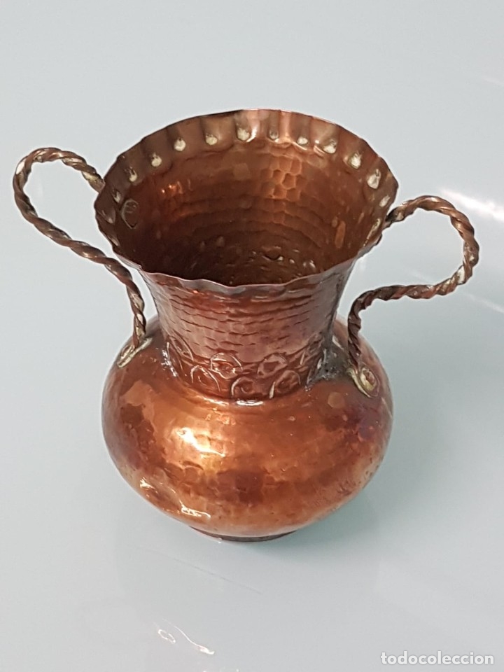 Antig&uuml;edades: PEQUE&Ntilde;O JARR&Oacute;N DE COBRE. APROX 12 CM - Foto 2