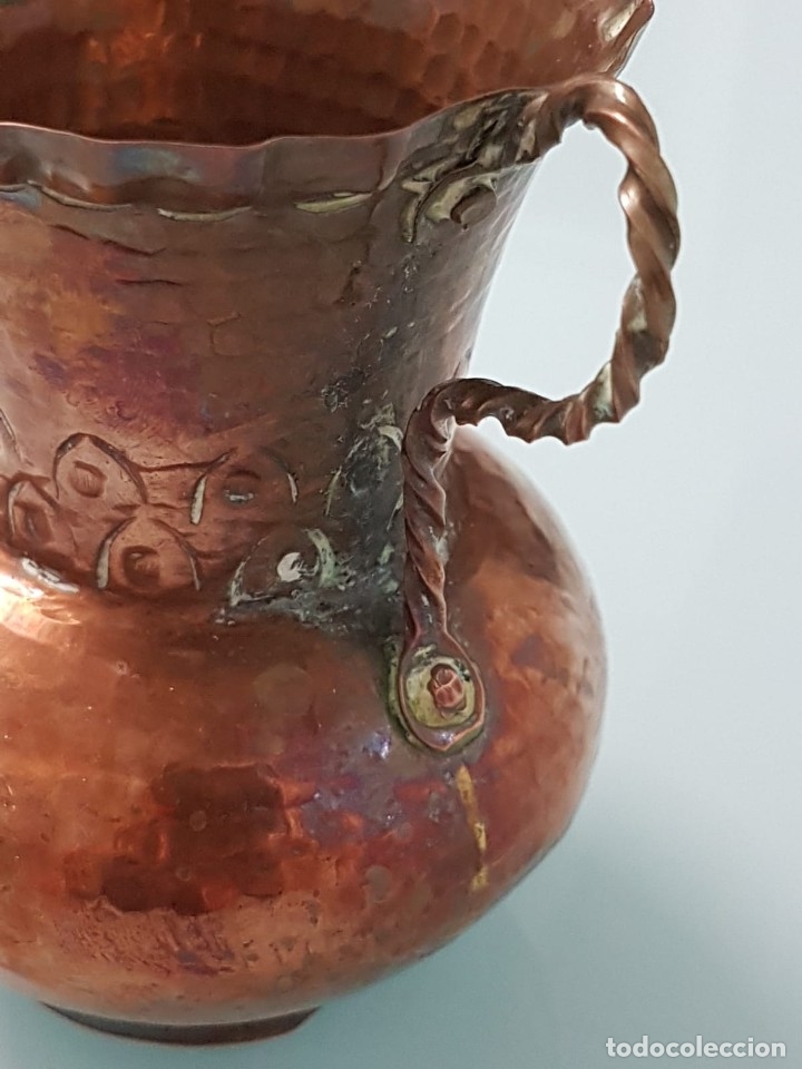 Antig&uuml;edades: PEQUE&Ntilde;O JARR&Oacute;N DE COBRE. APROX 12 CM - Foto 4