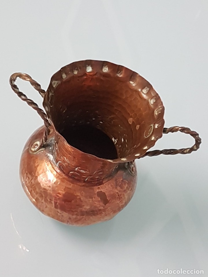 Antig&uuml;edades: PEQUE&Ntilde;O JARR&Oacute;N DE COBRE. APROX 12 CM - Foto 7