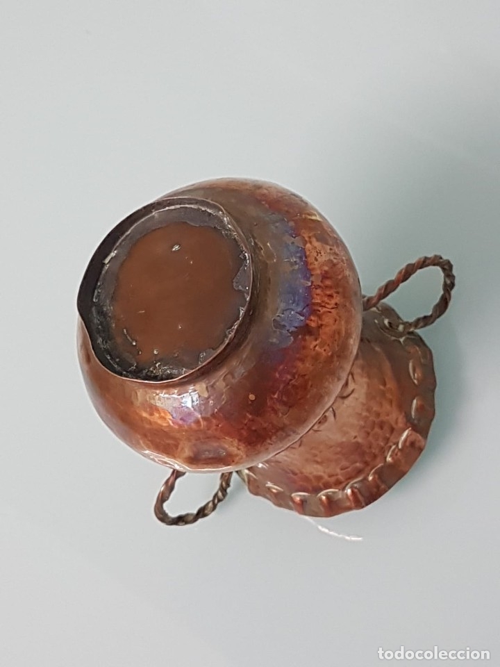 Antig&uuml;edades: PEQUE&Ntilde;O JARR&Oacute;N DE COBRE. APROX 12 CM - Foto 8