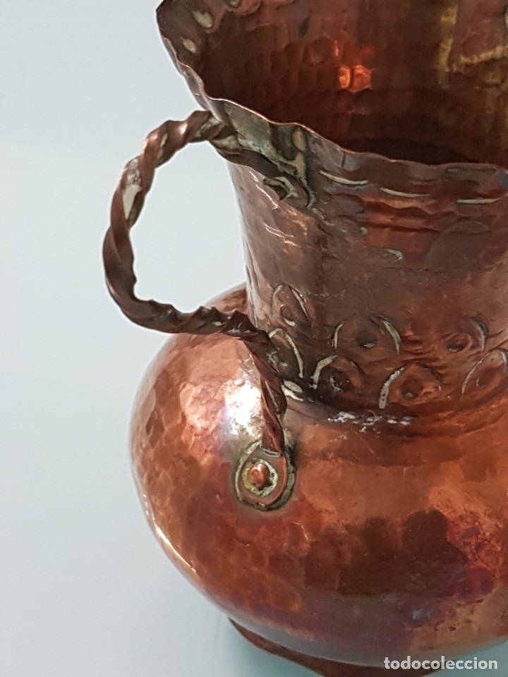 Antig&uuml;edades: PEQUE&Ntilde;O JARR&Oacute;N DE COBRE. APROX 12 CM - Foto 10