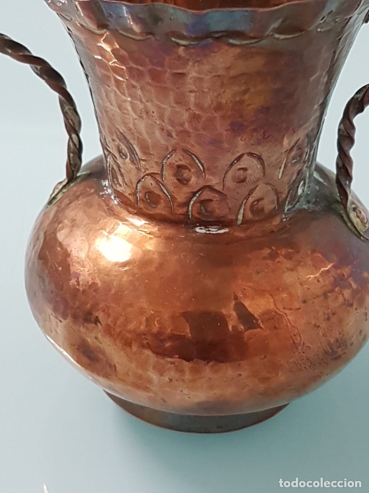 Antig&uuml;edades: PEQUE&Ntilde;O JARR&Oacute;N DE COBRE. APROX 12 CM - Foto 11