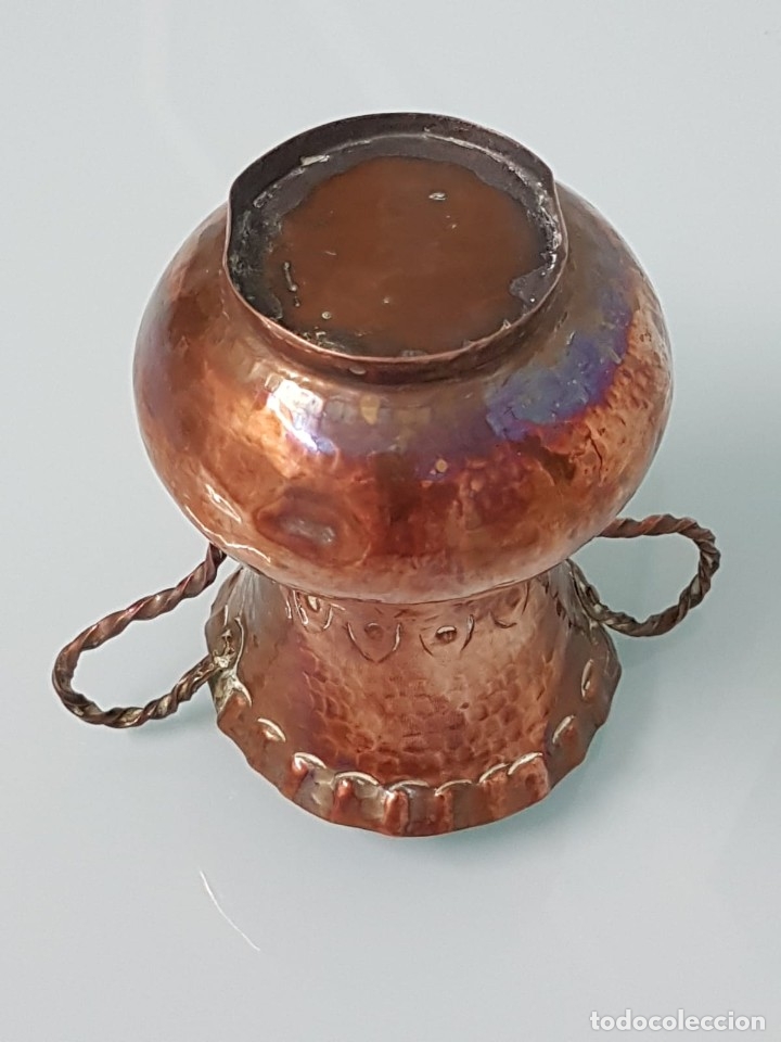 Antig&uuml;edades: PEQUE&Ntilde;O JARR&Oacute;N DE COBRE. APROX 12 CM - Foto 12