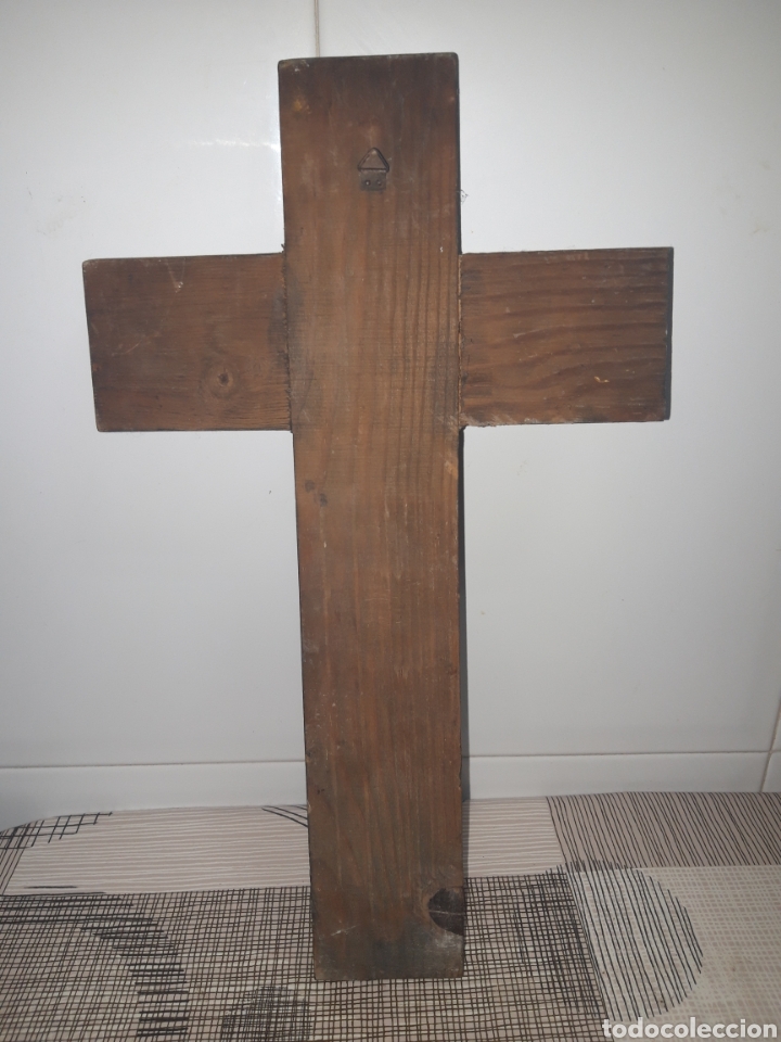 Antig&uuml;edades: Cruz de Madera Jesucristo - Foto 3