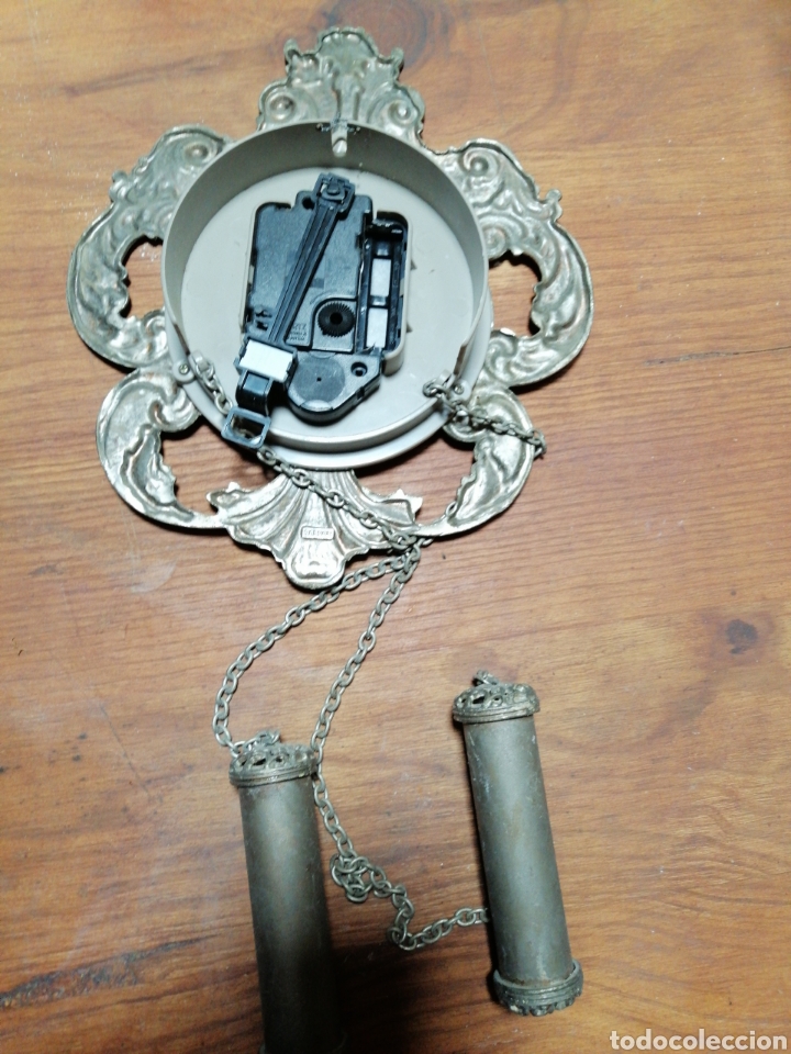 Antig&uuml;edades: Reloj plateado de pared - Foto 2
