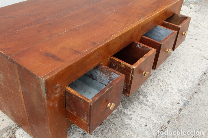 Antig&uuml;edades: mueble mesa baja en madera - Foto 2