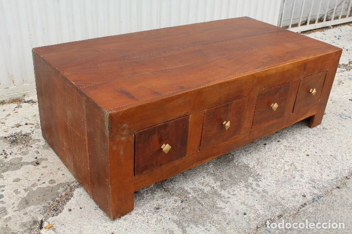 Antig&uuml;edades: mueble mesa baja en madera - Foto 6