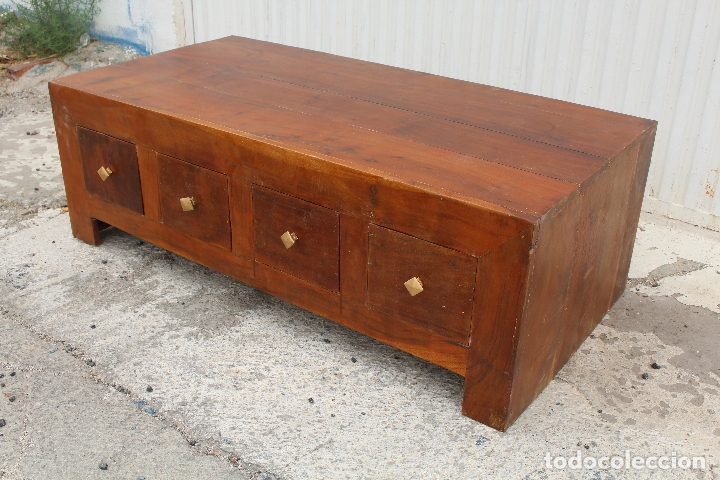 Antig&uuml;edades: mueble mesa baja en madera - Foto 7