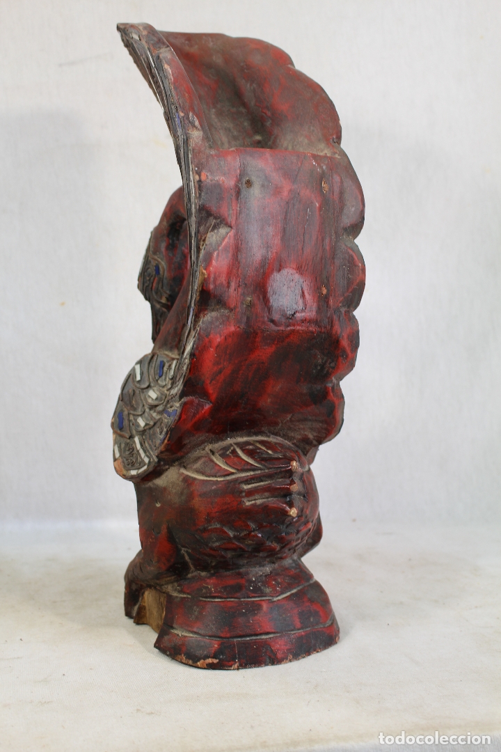 Antig&uuml;edades: cisne en madera con cristales - Foto 6