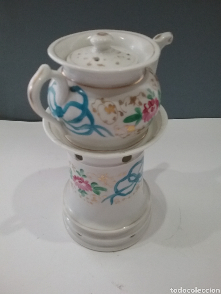 Calentador De Tetera De Porcelana Con Velas - Incluye Cuchara Y Tapa, Mantiene Té, Café Y Bebidas Calientes