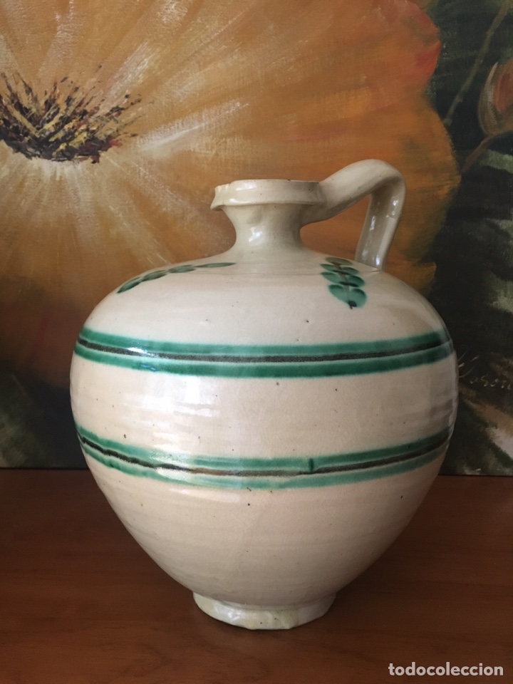 Antig&uuml;edades: C&aacute;ntaro barro , crema y verde - Foto 2