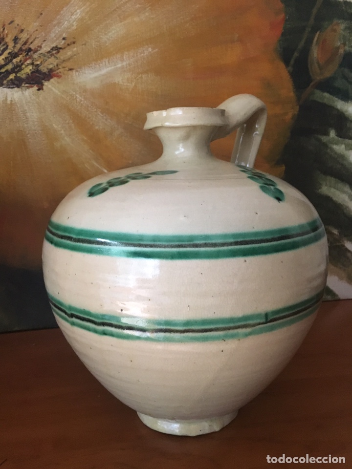 Antig&uuml;edades: C&aacute;ntaro barro , crema y verde - Foto 5