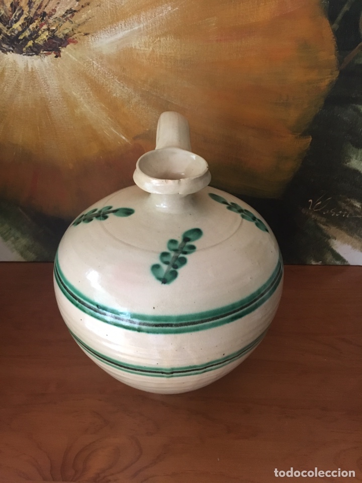Antig&uuml;edades: C&aacute;ntaro barro , crema y verde - Foto 1