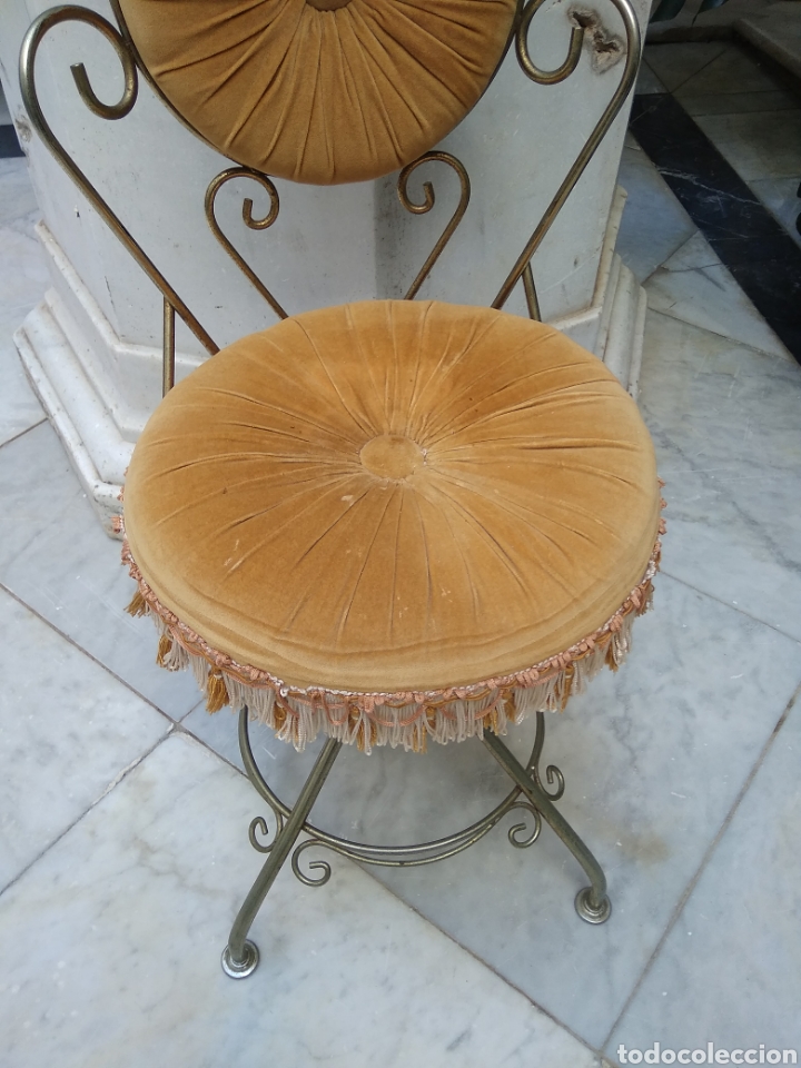 Antig&uuml;edades: Silla de piano vintage - Foto 9