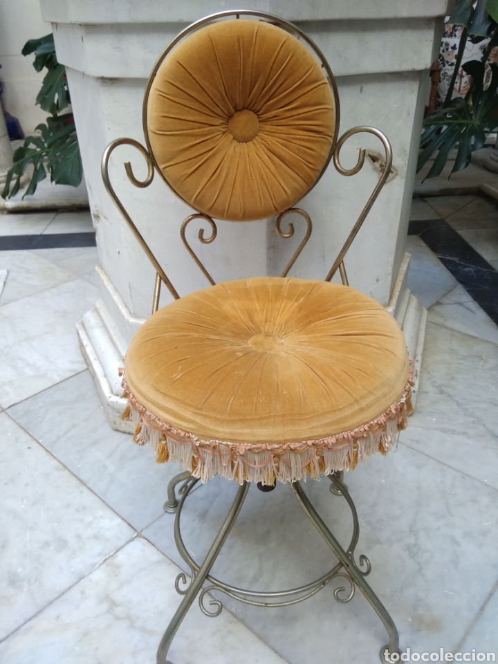Antig&uuml;edades: Silla de piano vintage - Foto 8