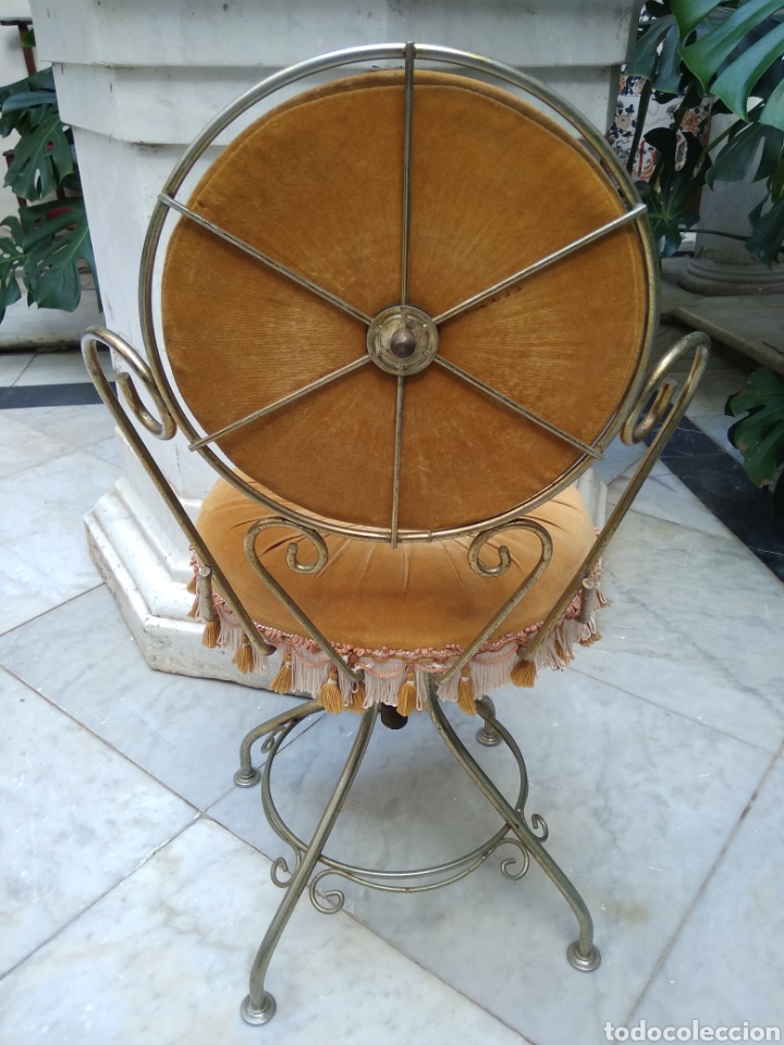 Antig&uuml;edades: Silla de piano vintage - Foto 3