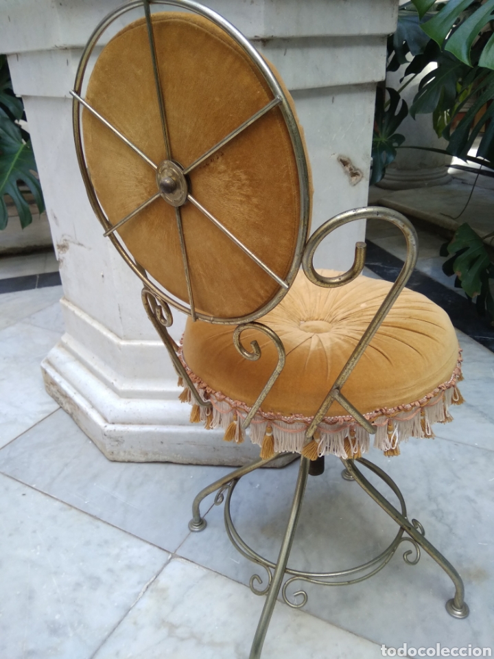 Antig&uuml;edades: Silla de piano vintage - Foto 5