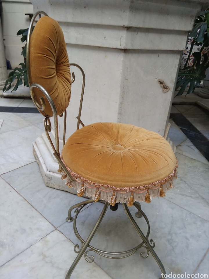 Antig&uuml;edades: Silla de piano vintage - Foto 2