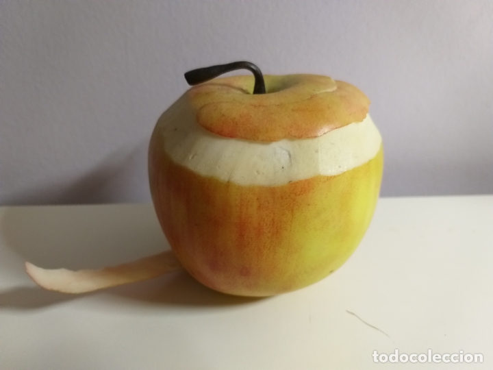 Antigüedades: Antigua manzana para decorar. Súper real. - Foto 2 - 177626169