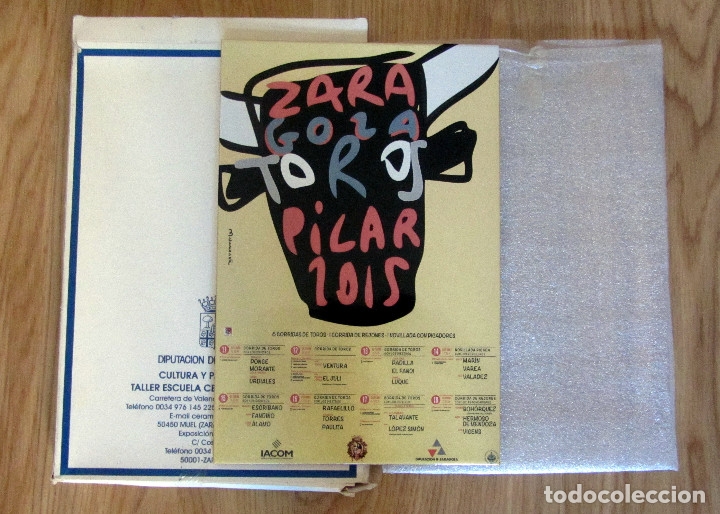 Antig&uuml;edades: CERAMICA MUEL PILAR 2015 PROGRAMACION FIESTAS PILAR TOROS ZARAGOZA TAUROMAQUIA