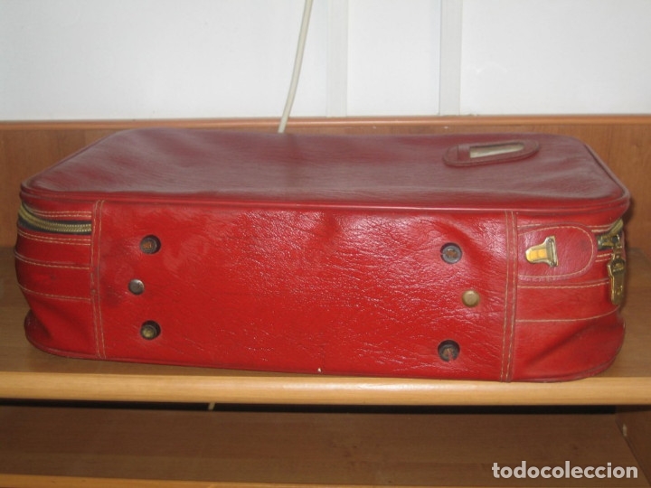 Antig&uuml;edades: MALETA ROJA VITAGE - Foto 2
