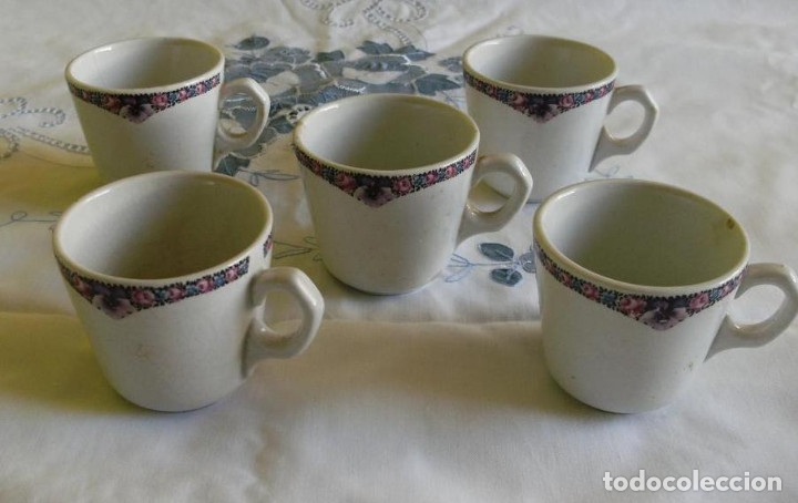 Antig&uuml;edades: Lote de 5 tazas de caf&eacute; - Foto 1