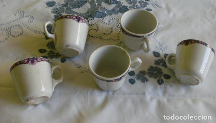 Antig&uuml;edades: Lote de 5 tazas de caf&eacute; - Foto 2