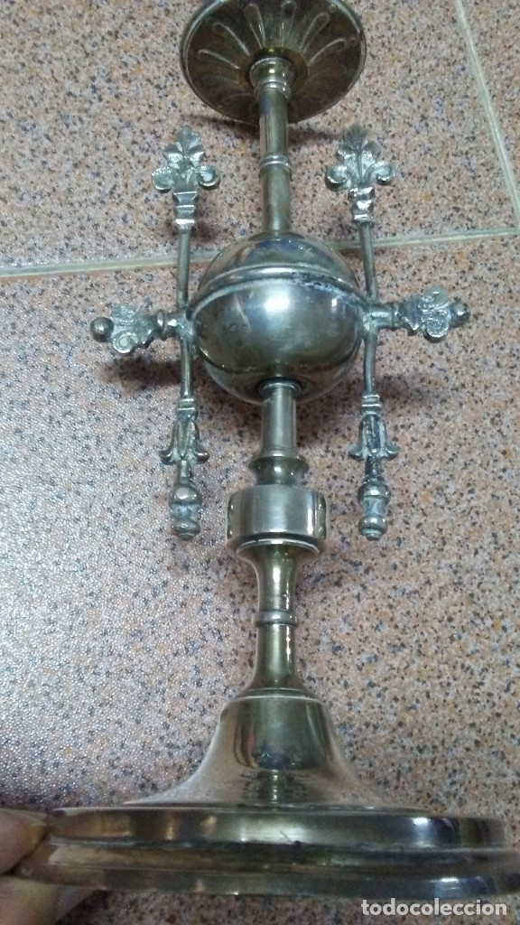 Antig&uuml;edades: CANDELABRO ANTIGUO DE PLATA MENESES - Foto 4