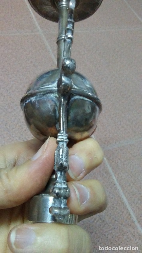 Antig&uuml;edades: CANDELABRO ANTIGUO DE PLATA MENESES - Foto 7