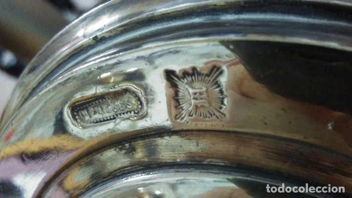 Antig&uuml;edades: CANDELABRO ANTIGUO DE PLATA MENESES - Foto 12