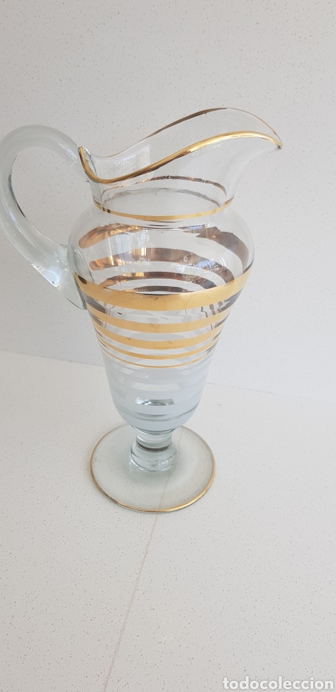Antig&uuml;edades: Jarra de cristal dorada - Foto 3