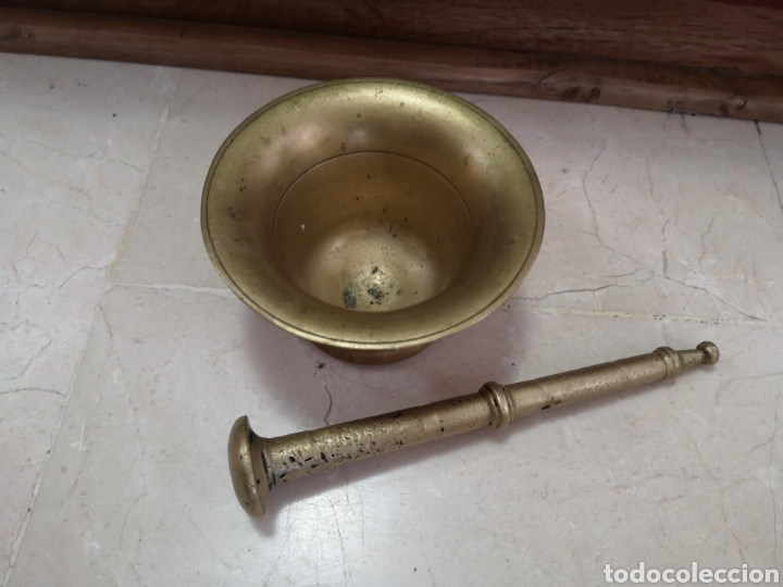 Antig&uuml;edades: Mortero y almirez de bronce de m&aacute;s de 100 a&ntilde;os - Foto 2
