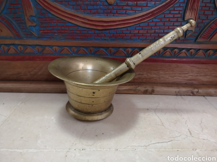 Antig&uuml;edades: Mortero y almirez de bronce de m&aacute;s de 100 a&ntilde;os - Foto 3